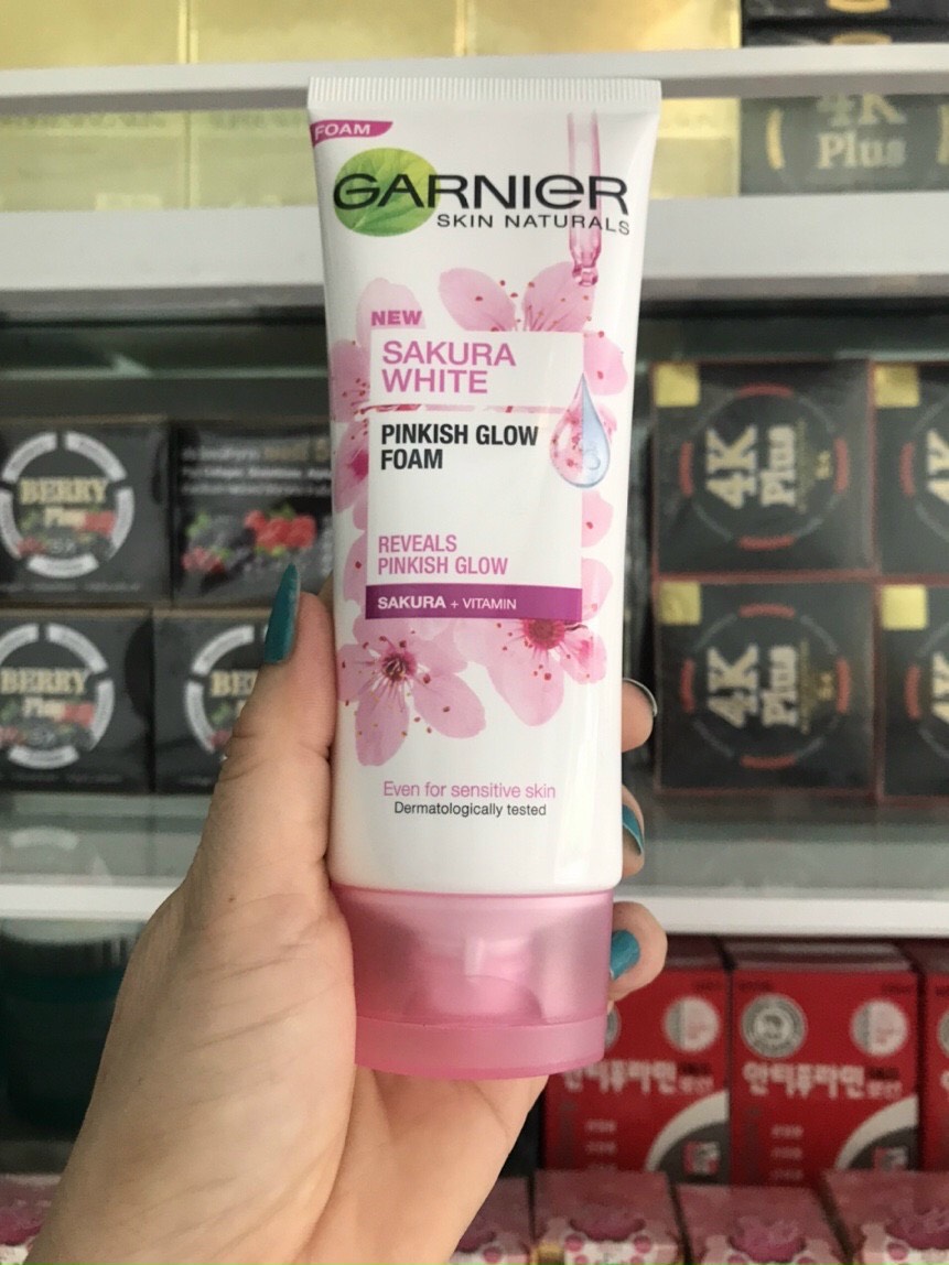 Sữa Rữa Mặt Trắng Da Garnier Sakura Thái Lan Chăm Sóc Mặt-1
